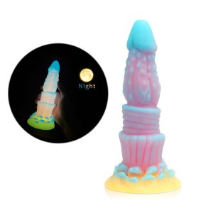 Glowing Multicolor Silicone Dildo