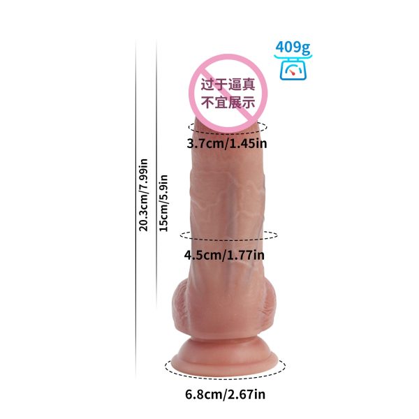 Ultra-Realistic Liquid Silicone Dildo - Extra Soft & Flexible Design for Women - Image 7
