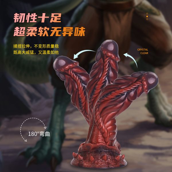Extra-Soft Alien Dildo with Suction Base - Fantasy Silicone Anal Plug - Image 4