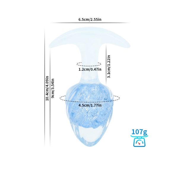 Swirled Pastel Glass Anal Plug - Image 32
