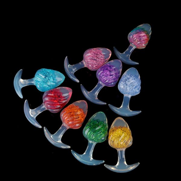 Swirled Pastel Glass Anal Plug - Image 3