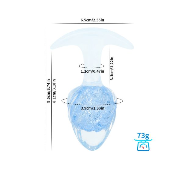 Swirled Pastel Glass Anal Plug - Image 31