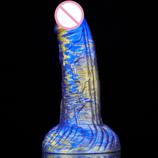 Multicolor Liquid Silicone Dildo - Image 8