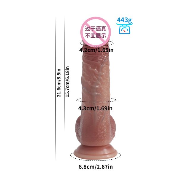 Ultra-Realistic Liquid Silicone Dildo - Extra Soft & Flexible Design for Women - Image 5