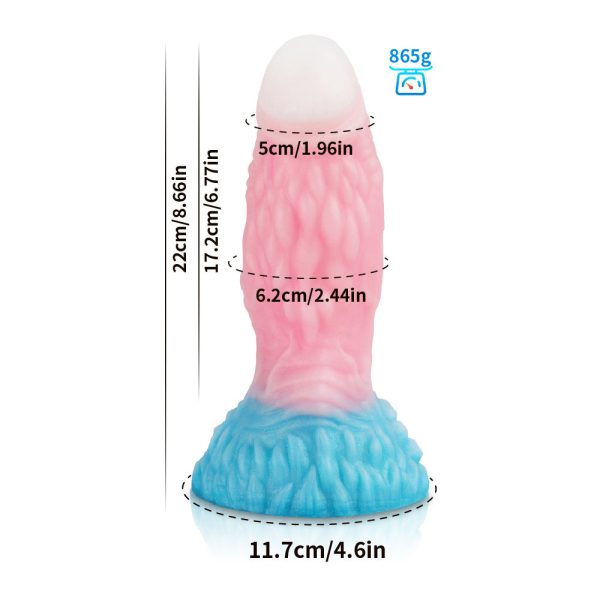 XL Hyper-Realistic Glowing Dildo - Thick Veined Silicone Cock, Jumbo Size Adult Toy for Women & Couples - Image 10