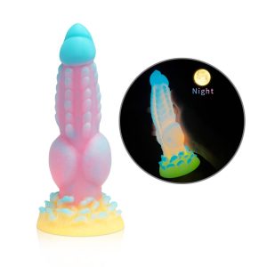 Fantasy Glow Dildo with Anal Plug