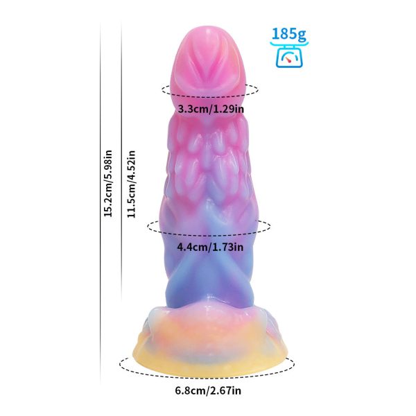 Fluorescent Animal-Shaped Dildo - Lifelike Equine Penis with Suction Cup - Image 7