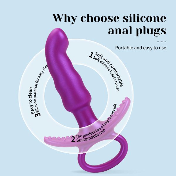 First Time Anal Plug - Smooth Silicone Starter Toy for Women with Comfortable T-Base - Image 2