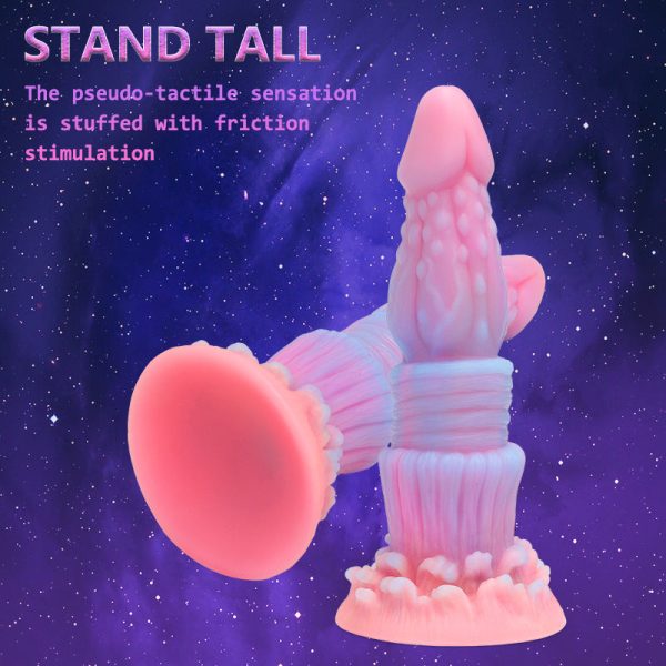 Glow-in-the-Dark Monster Dildo - Extra Long & Thick Realistic Silicone Cock - Image 4