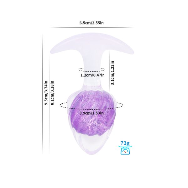 Swirled Pastel Glass Anal Plug - Image 10
