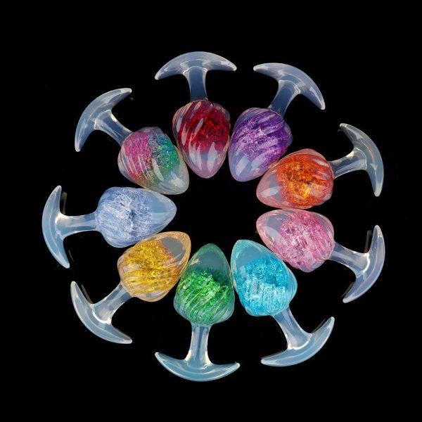 Swirled Pastel Glass Anal Plug - Image 2
