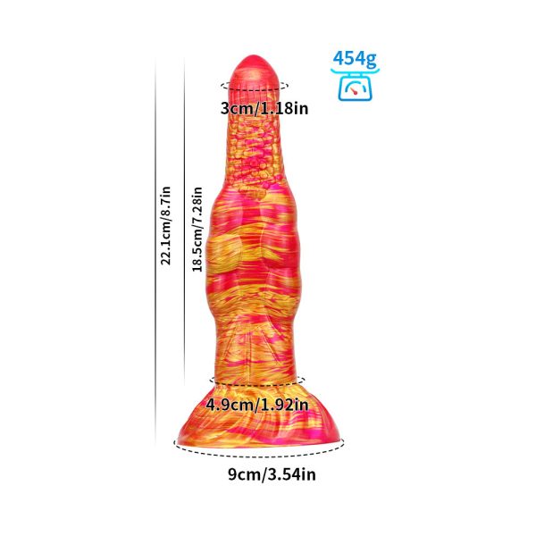 Ombre Dual-Layer Liquid Silicone Dildo - Extra Large Fantasy Design for Women - Image 7