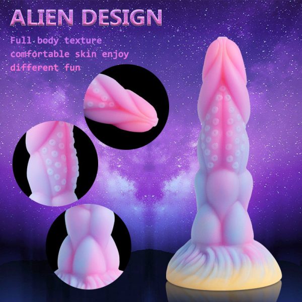 Glow-in-the-Dark Monster Dildo - Extra Long & Thick Realistic Silicone Cock