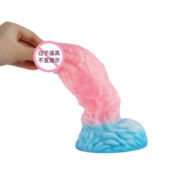 Multi-Color Glowing Alien Dildo - Ultra-Soft Silicone Vaginal & Anal Stimulator - Image 4
