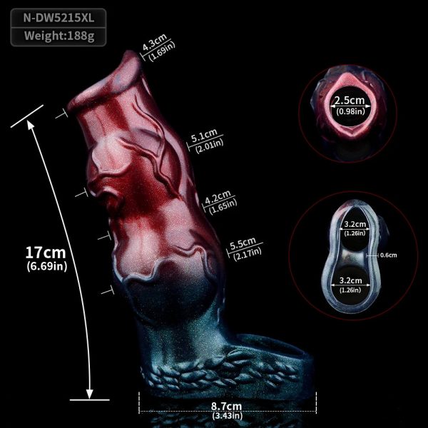 Soft Penis Sleeve Big Knot Men's Delayed Ejaculation Enhanced Erection Fetish Penis - Image 6