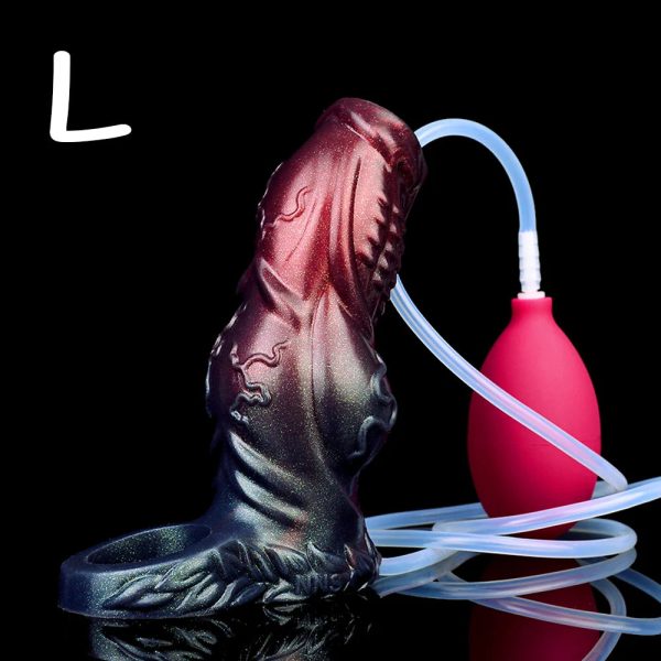 Dark Fantasy Monster Hollow Water Spray Penis Sleeve Soft Silicone Sex Toys - Image 9