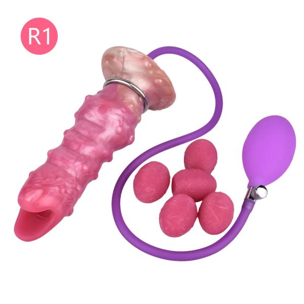 Pink Soft Silicone Made Fantasy Ovipositor Dildo Anal Plug - Image 9