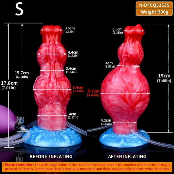 2 Sizes Silicone Squirting Inflatable Simulation Ejaculation Dildo with Suction Cup - Image 5