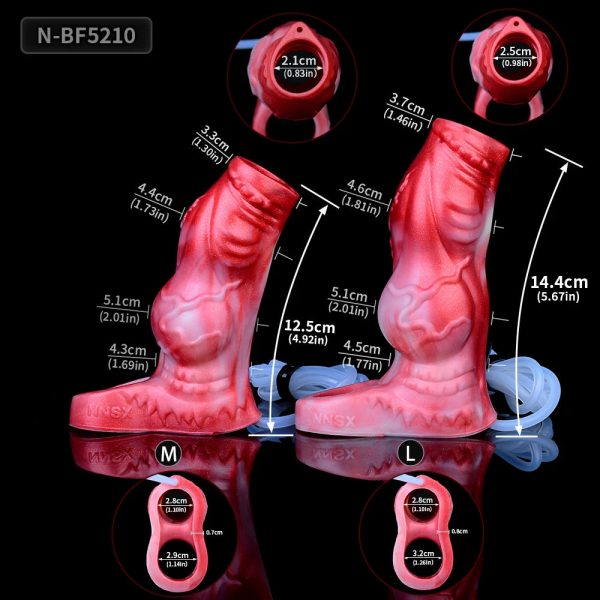 Fantasy Hollow Water Spray Penis Sleeve Soft Silicone Reusable Penis - Image 6
