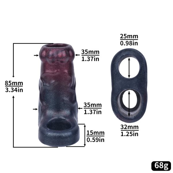 Black Penis Sleeve Extender Enlarger - Image 6