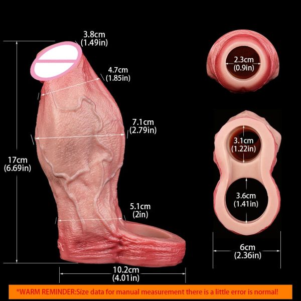 Realistic Penis Sheath Delay Ejaculation Stronger Erection G-Spot Stimulator - Image 8