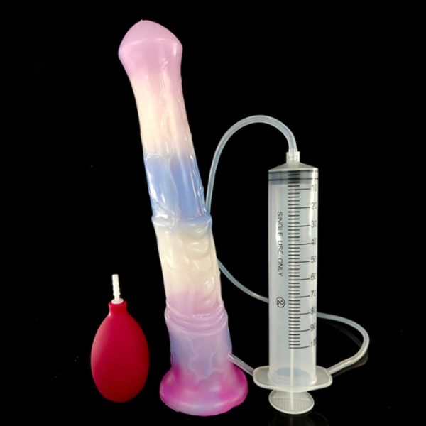 Long Horse Ejaculation Fantasy Dildo Gray Meat Color Animal Vaginal - Image 20