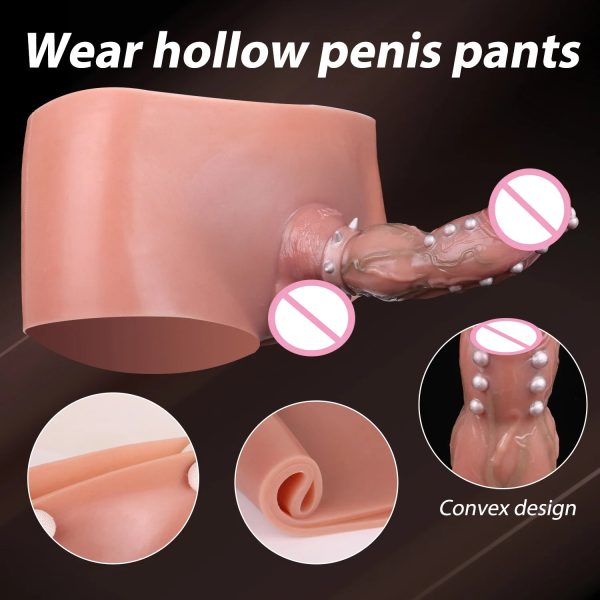 Soft Liquid Silicone Wearable Penis Sleeve  with Silicone Briefs Sex Toys for Men - Image 3