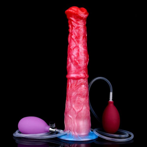 Silicone Squirting Inflatable Ejaculation Dildo Suction Cup - Image 8