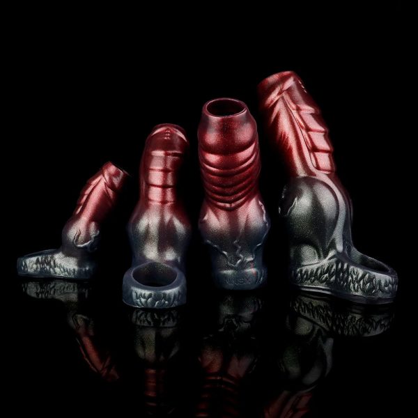 Big Knot Penis Sheath Silicone Masturbation Dog Dildo - Image 4