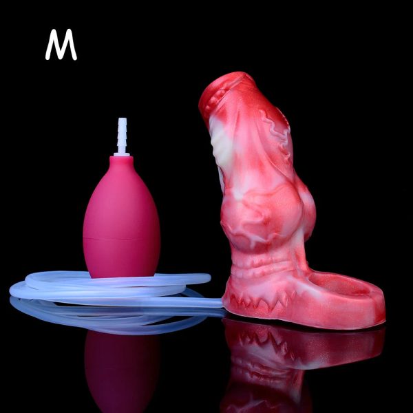 Fantasy Hollow Water Spray Penis Sleeve Soft Silicone Reusable Penis - Image 13