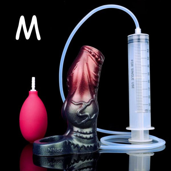 Dark Warrior Animal Hollow Water Spray Penis Sleeve  Realistic Male Sex Toys - Image 14