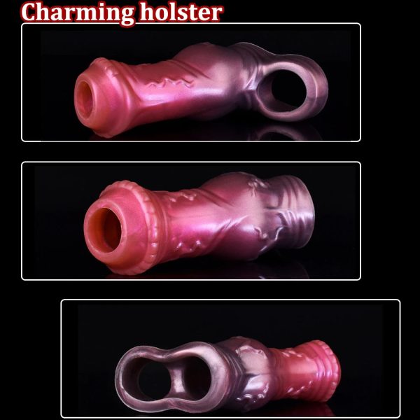 Men Sex Toy Soft Silicone Penis Sleeve Extender Enlarge Penis Delay Ejaculation - Image 2
