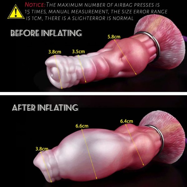 Inflatable Anal Plug Soft Silicone Women Sexy Dildo G Spot Stimulate - Image 6