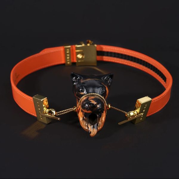 Akainu Fantasy Dog Sex Gag Leather Belt Mouth Plug - Image 2