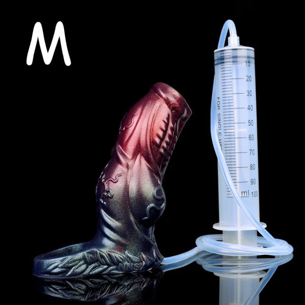 Dark Fantasy Monster Hollow Water Spray Penis Sleeve Soft Silicone Sex Toys - Image 12