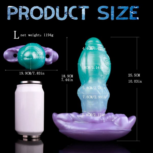 Fantasy Butt Plug Fetish Giant Design Simulated Penis 3D Textured Butt Plug - Image 18
