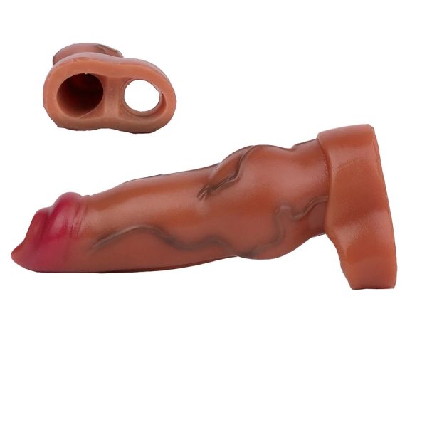Penis Sleeve Extender Enlarger Silicone Cock Sleeves Reusable Ultra - Image 2