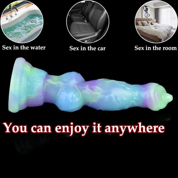 Soft Silicone Penis With Wolf Knot Strong Suction Dildo - Image 6