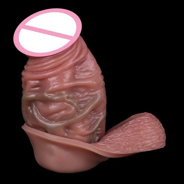 Penis Sleeve Extender Enlarger Silicone Enlargement Cock Condom with Delay Ball Stretcher - Image 4