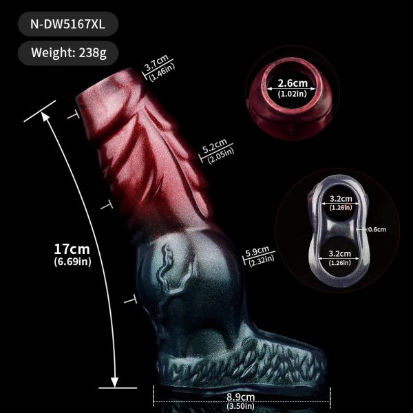 Big Knot Penis Sheath Silicone Masturbation Dog Dildo - Image 10