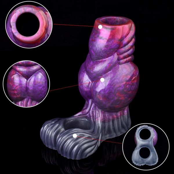 Animal Dragon Knot Penis Sleeve Extender Enlargement Cock - Image 4