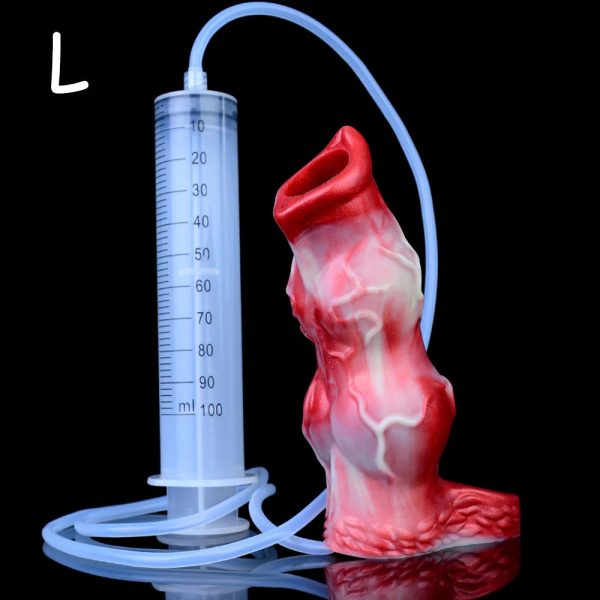 Animal Hollow Water Spray Penis Sleeve  Realistic Male Sex Toys - Image 8