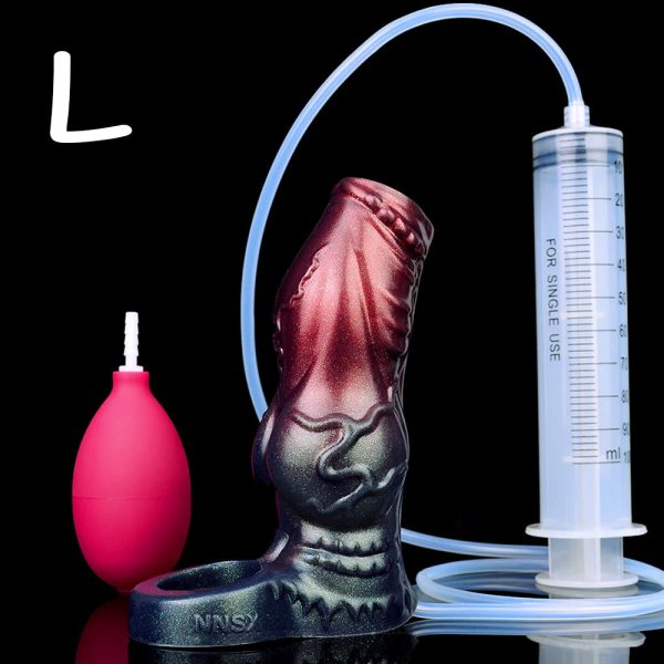 Dark Warrior Animal Hollow Water Spray Penis Sleeve  Realistic Male Sex Toys - Image 10