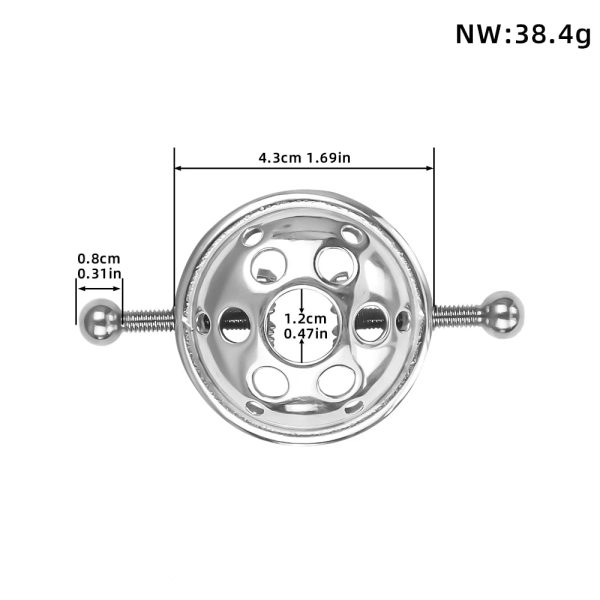 Semi-covered Nipple Clips Stainless Steel Adjustable  Nipple Clamp Sex Toys - Image 6