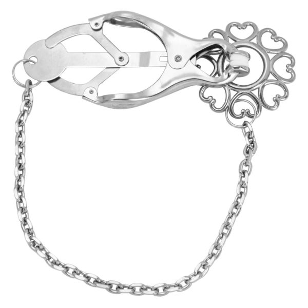Stainless Steel Feminine Chest Chain Enhanced by Two Playful Butterfly Clips - Image 3