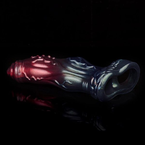 Black Fantasy Monster Penis Sleeve Soft Silicone Sex Toys - Image 4