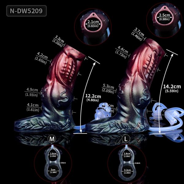 Dark Fantasy Monster Hollow Water Spray Penis Sleeve Soft Silicone Sex Toys - Image 6
