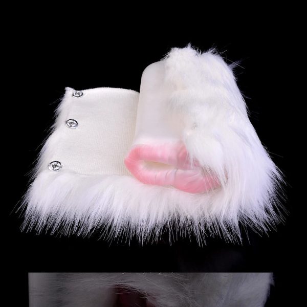 Silicone Male Masturbator Sex Adult Toys with Animal Fur Pocket Pussy - Image 3