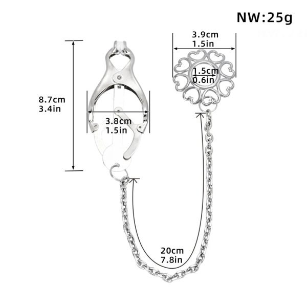 Stainless Steel Feminine Chest Chain Enhanced by Two Playful Butterfly Clips - Image 6