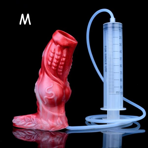 Fantasy Monster Penis Sleeve Soft Silicone Sex Toys Sheath  Hollow Water Spray Dildo - Image 12